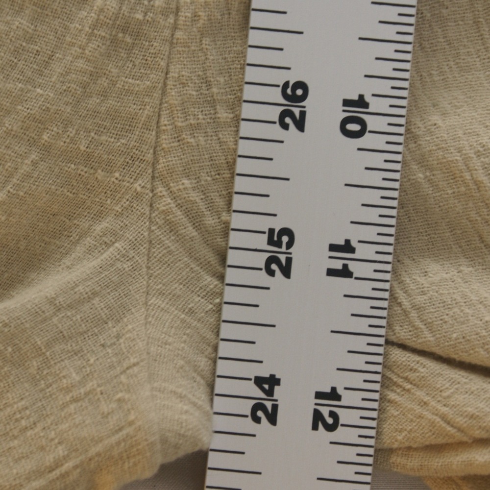 Free People Wide Leg Gauze Pants Beige Tan Crossover Waist Smocked Back Boho NEW - Picture 8 of 16